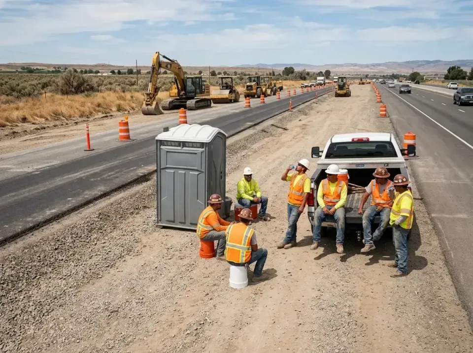 highway-road-construction-crew-007 — frequently asked questions, Porta Potty and Restroom Rentals in Pella, IA